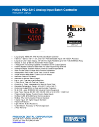 Thumbnail of document Manual - PD2-6210 Helios Analog Input Batch Controller